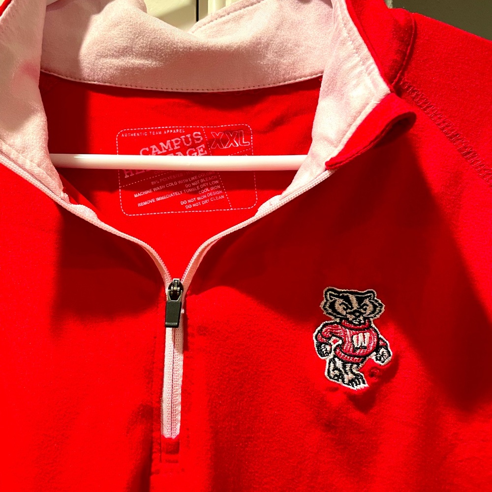 Wisconsin Badger UW Madison long sleeves polo shirt